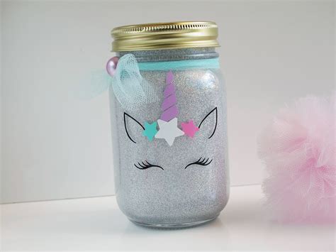 Unicorn Glitter Light Unicorn Mason Jar Unicorn Mason Jar Etsy