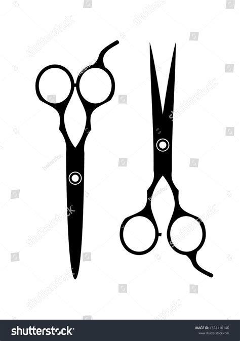 Scissors Silhouette Hair Cutting Scissors Stock Vector (Royalty Free ...