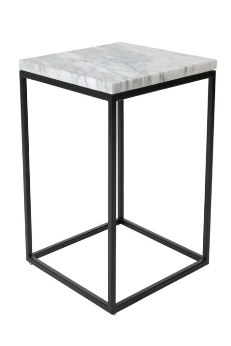 Square White Marble End Table Zuiver Power Marble End Tables Side