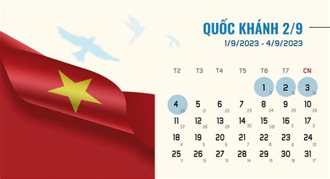 Lịch nghỉ lễ Quốc khánh năm 2023