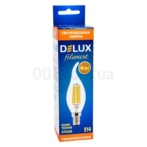 Светодиодная (LED) лампа BL37B 4Вт tail 2700K 220В E14 filament Delux ...