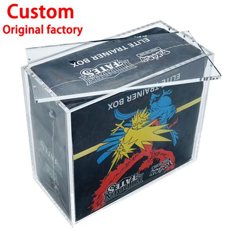 Custom Pokemon Upc Etb Booster Box Elite Trainer Box Magnet Lid Case