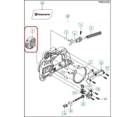 Pokr T O Pokrywy Sprz G A Pilarki Husqvarna E E E Mark Ii