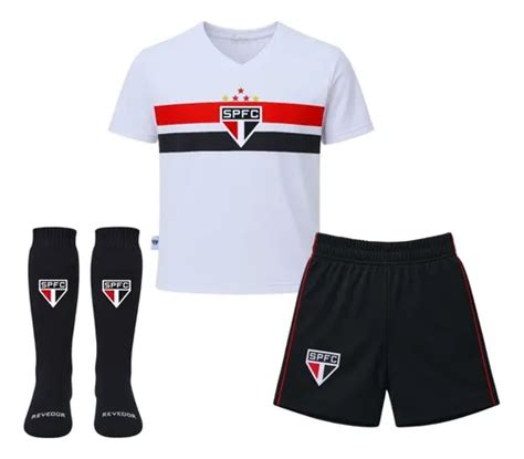 Peças Infantil Sao Paulo - Uniforme São Paulo Bebê Ao Infantil Spfc Kit 3 Peças Oficial ...