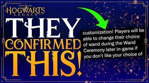 Hogwarts Legacy Wand Customization Wand Selection Ceremony Confirmed