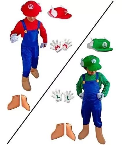 Disfraz Super Mario Bross Y Luigi Superheroe Ni O Meses Sin Inter S