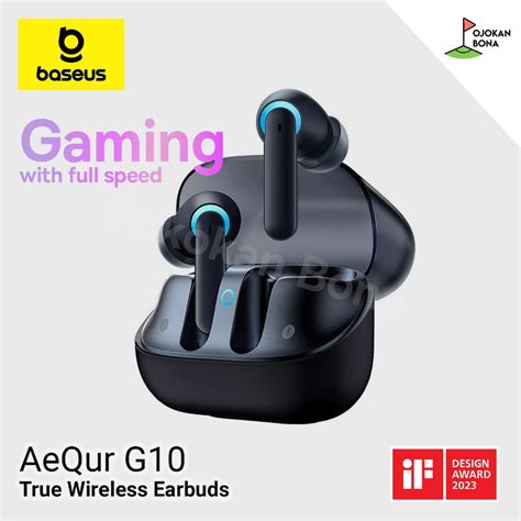 Jual Baseus Aequr G Earphone Tws Bluetooth Gaming Shopee Indonesia