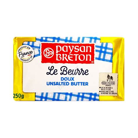 Paysan Breton Le Beurre Doux Unsalted Butter 250g Ben Mart