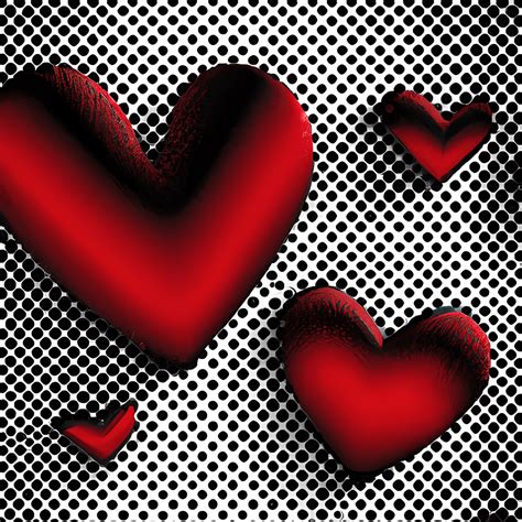 Valentine Hearts Wallpaper · Creative Fabrica