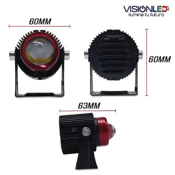 Foco Moto Bicolor Carcasa Roja Wy Vision Led