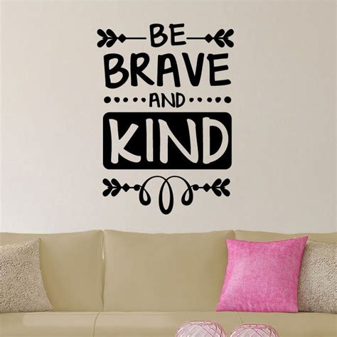 Be Brave And Kind Vinyl Wall Decal • Cosmic Frogs Vinyl