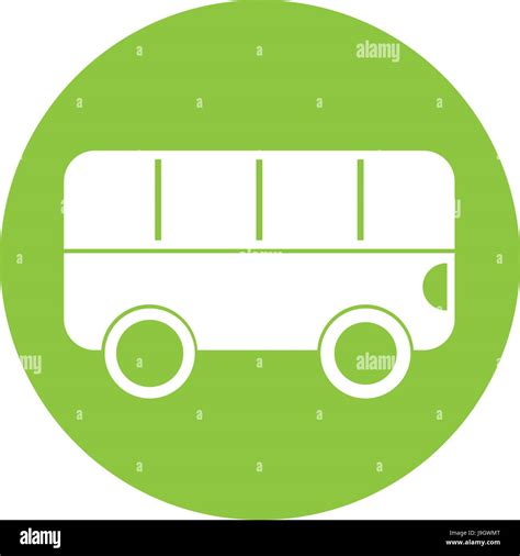 Round Icon Bus Cartoon Stock Vector Image And Art Alamy