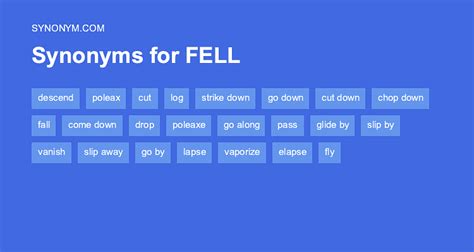 Another word for FELL > Synonyms & Antonyms