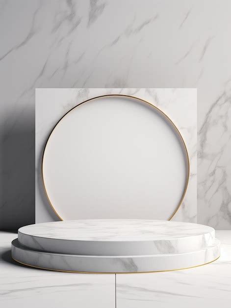 Premium AI Image | a round table with a round base and a round white ...