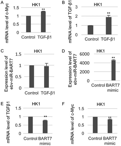 Ebv miR BART7 suppressed TGFβ1 c Myc regulatory axis in NPC cells A