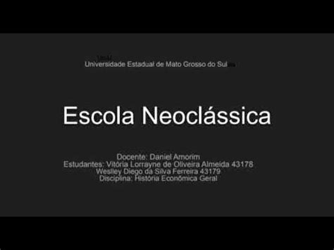 Escola Neocl Ssica Youtube