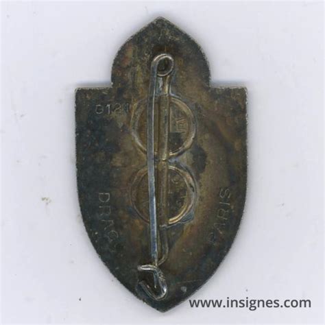 19 Division D Infanterie Insigne Drago G 1212 Dos Lisse Insignes