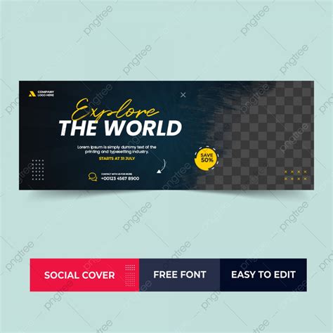 Travel Tour Cover Banner Template Desain Liburan Liburan Psd Templat