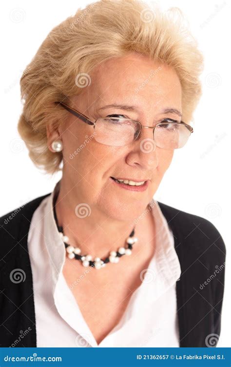 Portrait Of An Elegant Senior Woman Stock Image Image Of Retired