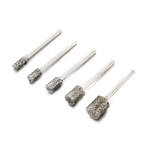 10Pcs Pack New Electroplated Diamond Grinding Head Shank Diameter 3mm