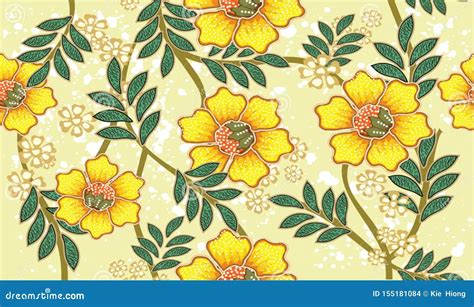 Contoh Motif Batik Flora Ragam Hias Flora Beserta Dengan