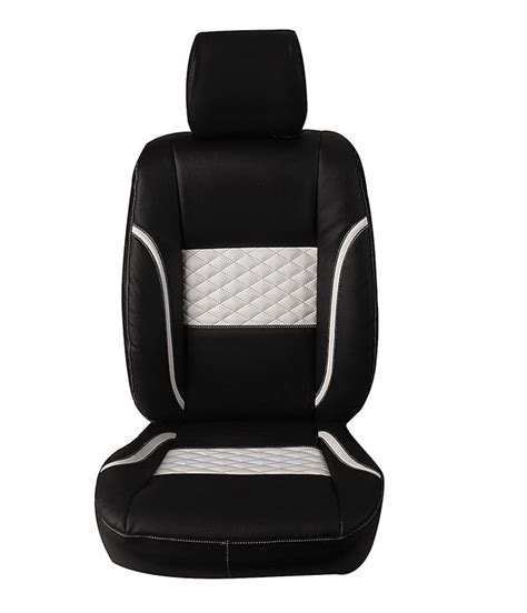 Hi Art Black And White Leatherette Custom Fit Seat Covers Compatible