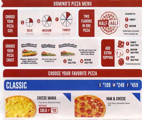 Domino's Pizza Menu, Menu for Domino's Pizza, Banawe, Quezon City ...