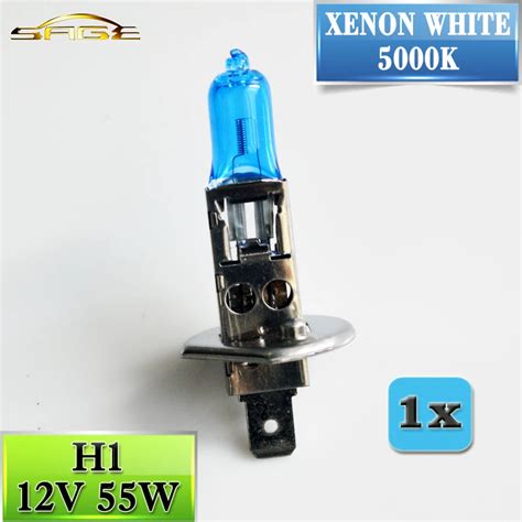 H1 12V 55W Xenon Dark Blue 1700Lm 5000K Quartz Glass Super White Car ...