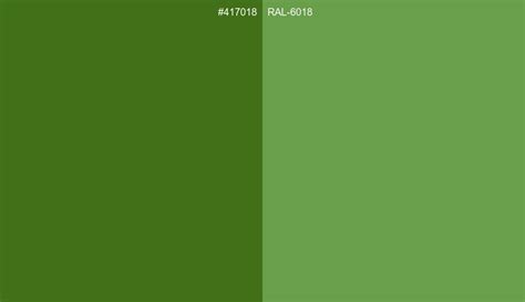 Hex 417018 To Ral Code Ral 6018 Conversion Chart Ral Classic