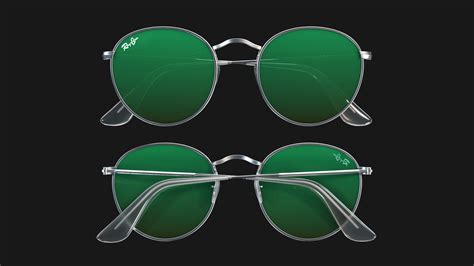 Ray Ban Round Sunglasses 3d Model Rigged Cgtrader