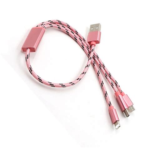 3 In1 Charging Cable Fast Usb Braided Multi Iphone Type C Android Charger Cord F Ebay