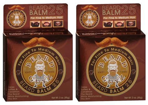 Buy Beard Guyz Beard Balm 25 For Fine Medium Hair 3 Ounce Pack Of 2