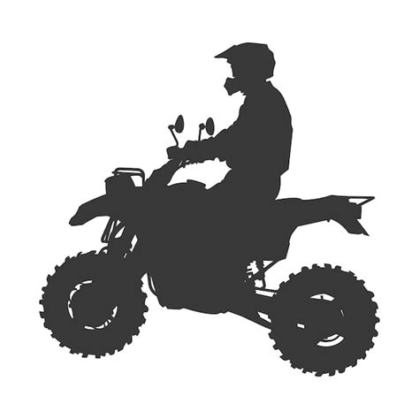 Premium Vector Silhouette Man Riding Atv Black Color Only