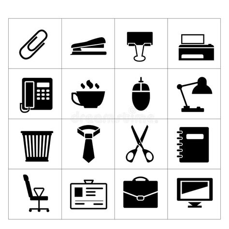 Vector Electronic Components Icons Set Stock Vector Illustration Of