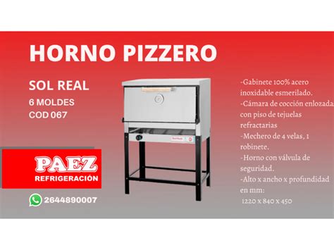 Horno Pizzero 6 Moldes Sol Real Comprá en San Juan