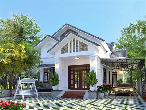 120m2 nhà cấp 4 mái thái 3 phòng ngủ đơn giản đẹp hiện đại Siêu thị