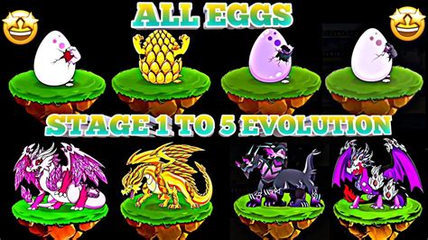 All Eggs Stage 1 To 5 Evolution In Dynamons World Dynamons World All