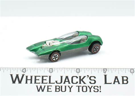 Splitting Image Green Redline Hot Wheels Mattel Vintage Rl Wheeljack S Lab