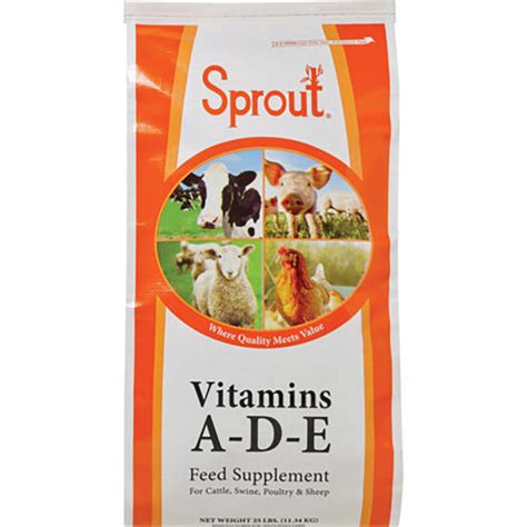 Sprout Vitamin A D E Supplement For Cattle Swine Poultry Sheep By