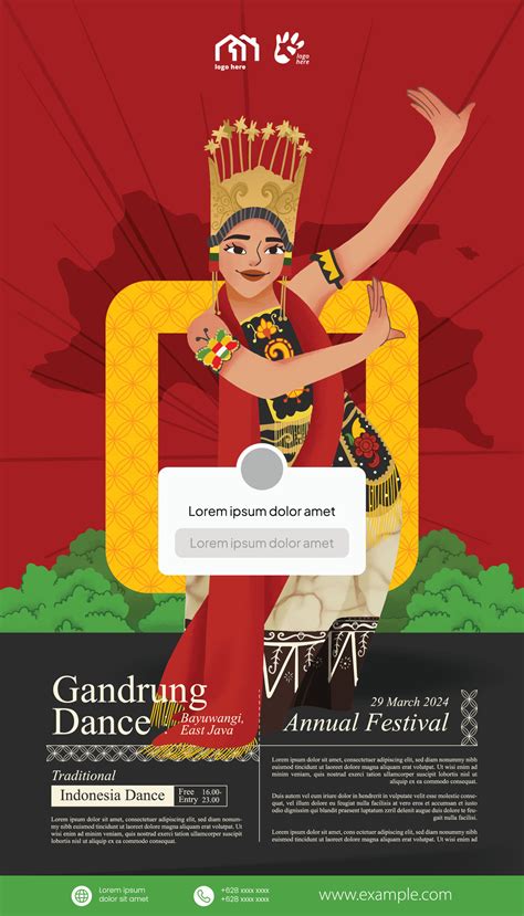 Cell shaded Illustration of Indonesian culture Gandrung dance ...