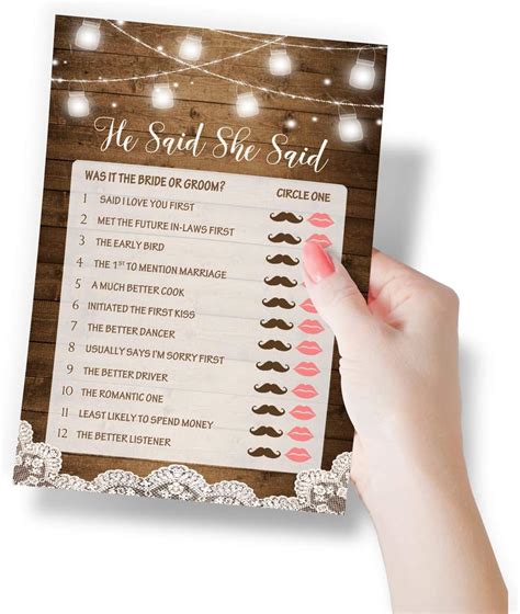 He Said She Said And Wedding Word Search Bridal Shower Games 50 Pack 2 Games In 1