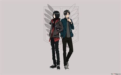 mikasa and eren HD wallpaper download