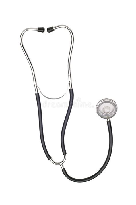 Medical Stethoscope And Heart Isolated On White Stock Photo Image Of