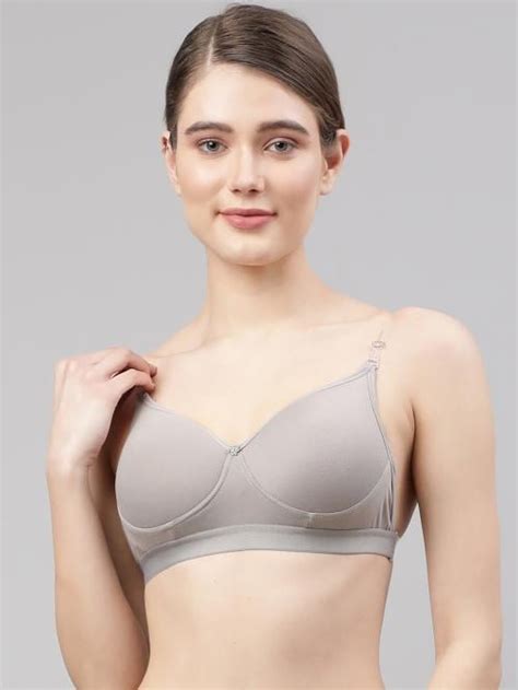 Prettycat Grey Solid Polycotton T Shirt Bra Pc Br Gry B Jiomart