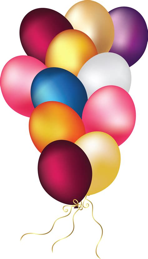 Download Colorful Balloons Png Clipart Happy Birthday Holiday Vector