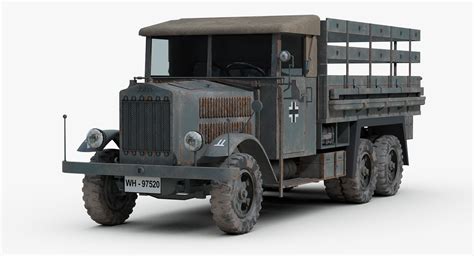 3d Model Ww2 German Krupp Truck