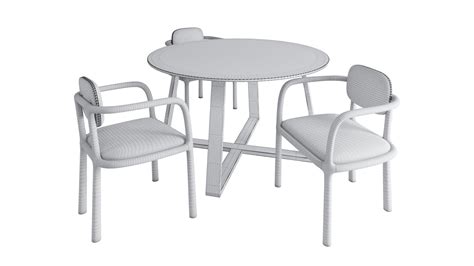 D Trastevere Dining Table And Roma Dining Chair Model Turbosquid