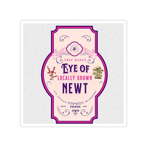 Halloween Sticker Eye Of Newt Label Witch Potion Jar Label Transparent