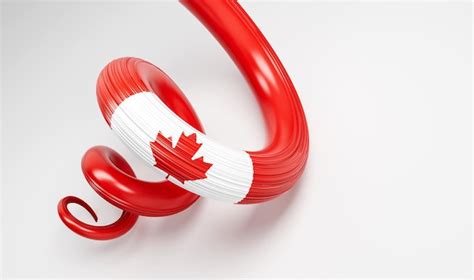 Premium Photo 3d Flag Of Canada 3d Spiral Glossy Ribbon Of Canada