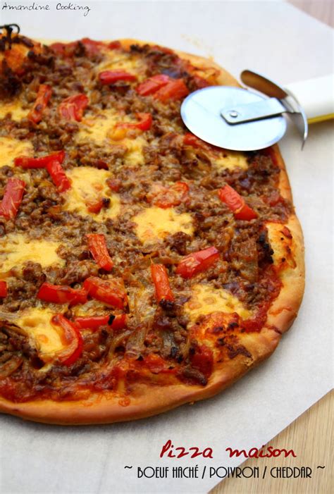 Recette De Pizza Au Boeuf Hach Poivron Cheddar Et Sauce Barbecue